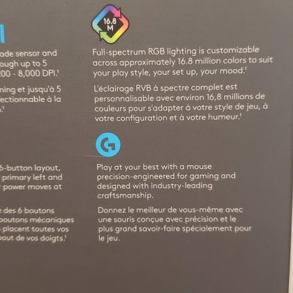 NEW Logitech Wired PC gaming Mouse Computer - Picture 12 of 13